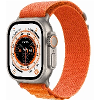 Apple Watch Ultra, 49 мм, корпус из титана, ремешок Alpine оранжевого цвета, размер S