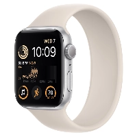 Apple Watch SE 44 мм Silver Aluminium Case with Solo Loop, сияющая звезда