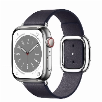 Apple Watch Series 8 41 мм Silver Stainless Steel Case with Ink Modern Buckle Large, размер M/L