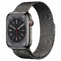 Apple Watch Series 8 41 мм Graphite Stainless Steel with Graphite Milanese Loop, размер R