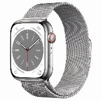 Apple Watch Series 8 45 мм Silver Stainless Steel with Silver Milanese Loop, размер R