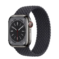 Apple Watch Series 8 41 мм Graphite Stainless Steel Case with Midnight Braided Solo Loop