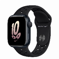 Apple Watch Series 8 41 мм Midnight Aluminum Case with Black/Black Nike Sport Band, размер S/M