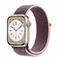 Apple Watch Series 8 41 мм Starlight Aluminium Case with Elderberry Sport Loop