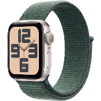 Умные часы Apple Watch Series SE Gen 2 44 мм, Starlight Aluminium Case with Lake Green Sport Loop, Зеленый