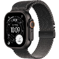 Apple Watch Ultra 3 49 мм, Black Titanium Case with Black Milanese Loop M