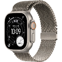 Apple Watch Ultra 3 49 мм, Natural Titanium Case with Natural Milanese Loop S