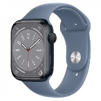 Apple Watch Series 8 45 мм Midnight Aluminium case with Blue Sport Band